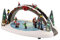 Spetebo LED Weihnachts Szene Schlittschuhbahn - 35x21x17 cm - Winter Dorf Deko Eisbahn beleuchtet mit Musik