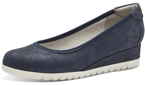 s.Oliver Damen Wedge Pumps mit Keilabsatz Elegant, Blau (Navy), 37 EU