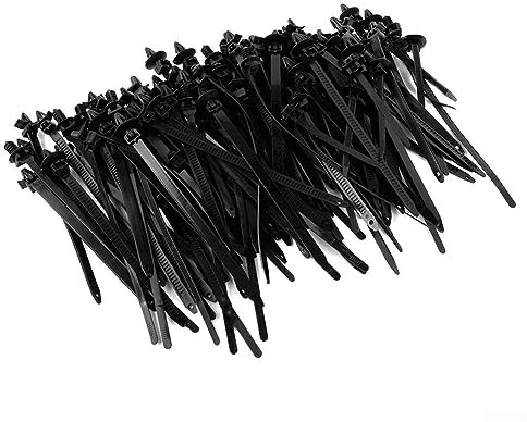 Kabelbinder, Kabelbinder, verschiedene Größen, 100-teiliges Set, gemischte Kabelbinder gebündelt, Auto-Kabelbaum, Reißverschluss, Clip-Bänder, für Büro und Zuhause
