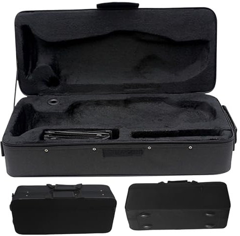 Trompetenkoffer Anti-Vibration wasserdichte Trompete Gig-Tasche 3 Fächer mit Carry-Gurten und Frontpocke Oxford Stoff tragbarer Trompete Hülle Rucksack 21x9x6in, Black Trompete Hülle Rucksack