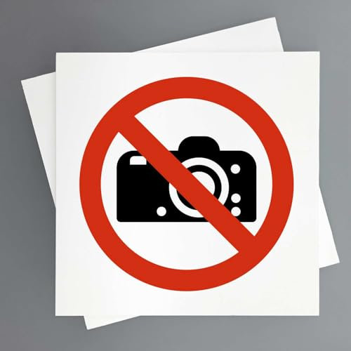 Cartel Prohibido Tomar Fotografias Pack 2ud de 19x19 cm No Permitido Hacer Fotos (Prohibido fotos)