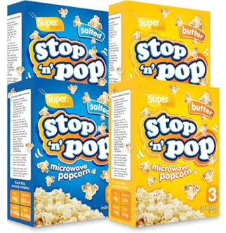 12pk x 85g Microwave Popcorn | Sols Salted Microwave Popcorn, Butter Microwave Popcorn Flavour| Pop Corn Kernels for The Family Movie Night fun | Flavoured Popcorn Kernels Microwave
