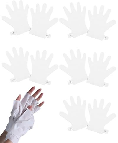 BARRU 5 paia di maschere per le mani - adatte per la nail art, evitano l'abbronzatura UV, adatte per maschere per le mani fai da te, maschera per le mani nutriente (non contiene liquidi)