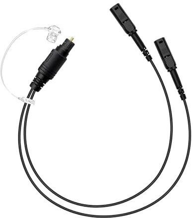 Giantdeer 0,3m Fiber Optic Audio Splitter 1 in 2 out,Toslink Digital Fiber Optic Audio,Adattatore Digitale Ottico Splitter,Supporta Dolby/DTS Surround Sound per TV/DVD Player (1 maschio a 2 femmina)