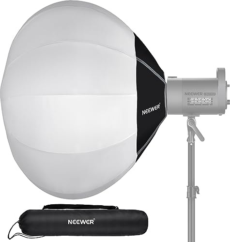NEEWER BASICS Softbox Lanterna, 85cm Soft Box Bowens a Sgancio Rapido in Lega di Nylon Diffusore di Luce 360° per Illuminazione Continua LED, per Fotografia Studio Registrazione Video Streaming, NS15L