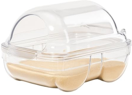 DXPETA Hamster Bed, Hamster Sand Bath for Small Pets, Gerbil, Rat, Chipmunk, Easy to Clean, 8.5 x 14 x 9 cm