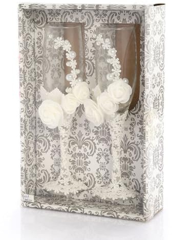 Copas de champán para novia y novio, copas de boda de encaje, juego de flauta de recién casado, elegantes copas de brindis para marido y esposa, recuerdos de boda para parejas, copas de champán