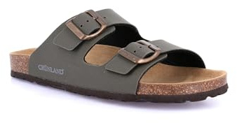 GRUNLAND Sara CB1557 Oliva Ciabatte Donna Anatomiche Fibbie 39