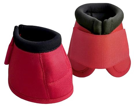 Gallopoff Cloches de Sabot pour Chevaux, Paire, Balistiques, Bordeaux M | Anti-Rotation et Anti-Frottement, Respirantes et Très Résistantes à l'Usure, pour l'entraînement et les Pâturages