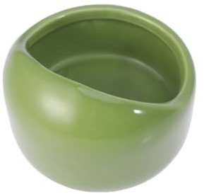 ifundom Ciotola in Ceramica Compatta e Conveniente per Piccoli Animali, Ciotola per Cibo Adatta a Ricci e Uccelli, Colore Verde Resistente alla Masticazione