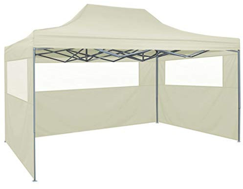 Tidyard Gartenpavillon Profi-Partyzelt Gartenzelt Faltbar Festzelt Pavillon Mit 4 Seitenwänden & Dach,Pop-Up-Partyzelt Faltpavillon 3 x 4 x 3,15 m Mit 8 Bodenpfähle und 4 Seile enthalten