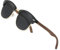 KINGSEVEN Holz Halbrandlose Polarisierte Sonnenbrille Herren & Damen Brillen Klassisches Retro Vintage Design N5516 (Black)