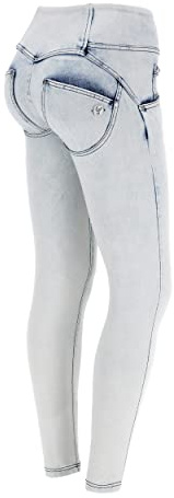 FREDDY - Jeans Push Up Wr.up® 7/8 Superskinny Denim Navetta Bleached, Donna, Denim Chiaro, Medium