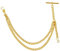 Alwesam Pocket Watch and Chain Gold T-bar Chain Single Link Vest Belt