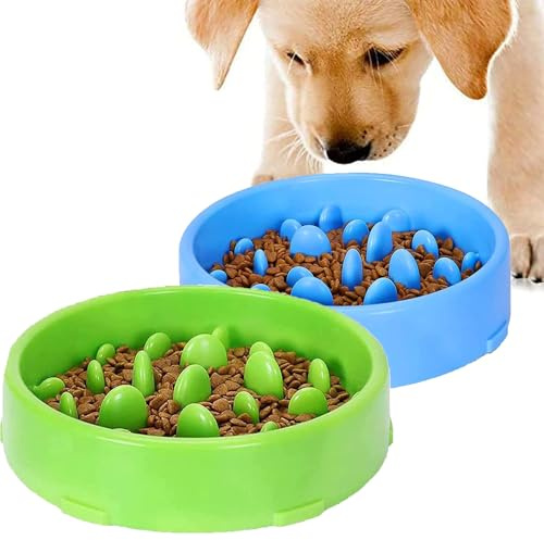 2 pezzi ciotola per cani di alimentazione lenta, ciotola anti-imbracatura per cani, ciotola interattiva, ciotola per cibo lenta, ciotola per cani e gatti e cuccioli