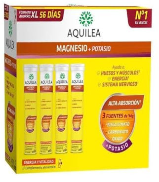 AQUILEA Magnesio+Potasio Efervescente 56 tabletas efervescentes