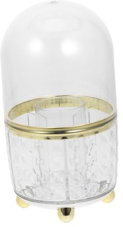 LOORGVEL Portapennelli Per Trucco Trasparente Con Coperchio Organizzatore Multifunzionale Per Pennelli Cosmetici e Strumenti Di Bellezza Design Elegante e Antipolvere Per Vanity e Tavolo Da