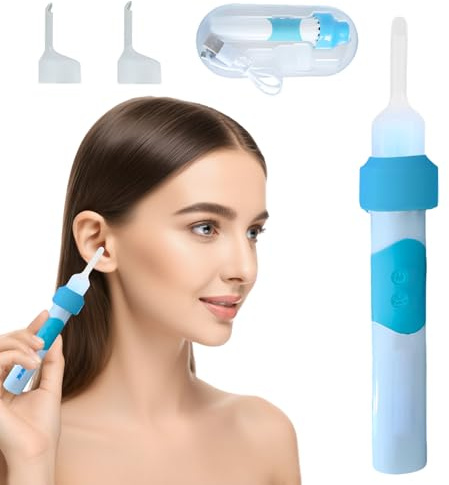 Extracteur De Cérumen Kit D'élimination Du Cérumen Nettoyeur D'oreilles Électrique Aspirateur Pour en-fants Et Adultes Appareil De Nettoyage Des Oreilles Outil D'élimination Du Cérumen (A)
