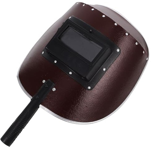 IWOWHERO Welding Shield with Comfortable Padding Handheld Welder Mask and Vulcanized Fibre Paper Material for Grinding and Cutting Tasks