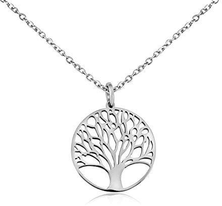 Nuoli® Collier Arbre de Vie Argent (50 cm) joli collier pour femme avec pendentif Arbre de Vie