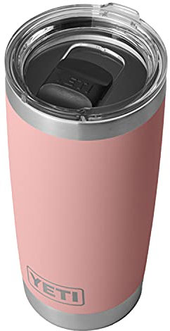 YETI Rambler 20 oz Tumbler, Stainless Steel, Vacuum Insulated with MagSlider Lid, Sandstone Pink