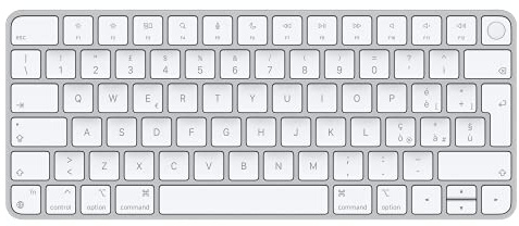 Apple Magic Keyboard mit Touch ID: Bluetooth, wiederaufladbar. Kompatibel mit Mac Computern mit Apple Chip; Italienisch, Weiße Tasten