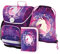Baagl Schulranzen Mädchen Set 3 Teilig, Ergo Schultasche für 1. Klasse, Ergonomische Grundschule Ranzen Tornister mit Brustgurt (Pferd)