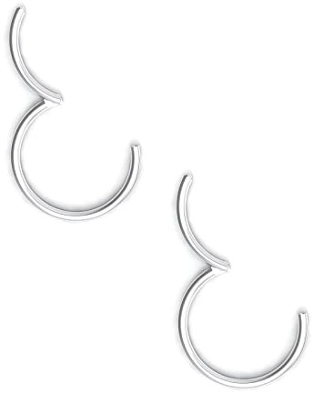 Body CAC 2 Stück-0,8mm×6mm Mini-Nasenringe aus Chirurgenstahl für Frauen, Edelstahl, Helix-Piercing, Knorpel, Tragus-Ohrringe