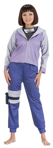 Chaks - Costume da donna Hinata Hyuga, outfit ufficiale Naruto, set anime 5 pezzi per carnevale, cosplay e Comic Con