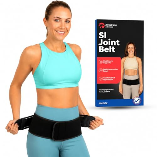 SI Belt Sacroiliac Belt | Sciatica Pain Relief Brace for Sciatic Pain | Trochanteric Stabilizer Pelvic Band | SI Joint Belts for Women Men | Hip Support Brace Women Men for Lower Back Support | REG