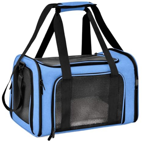Derwrtup Caja de transporte para gatos, bolsa de transporte para gatos, bolsa de transporte para gatos transpirable para viajes – Bolsas de transporte para animales pequeños transpirables para gatos y