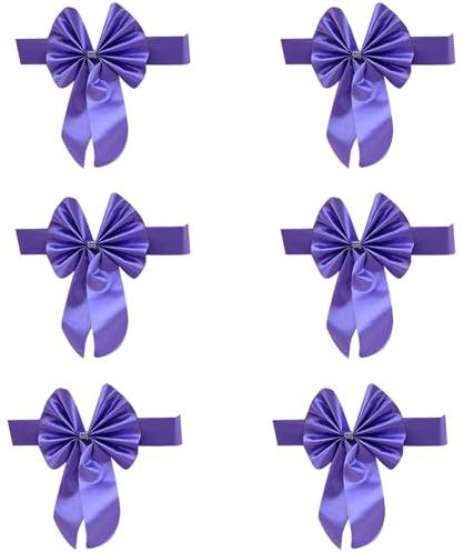 LAIOUSN Cinta elástica de satén decorativa para respaldo de silla, se ajusta fácilmente a lazos de cinta deslizante para el hogar, elegante, sin ataduras