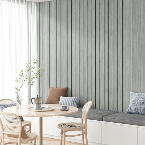 Yullpaper Pannelli Da Parete Autoadesivi Effetto Legno Grigio Per Soggiorno Cucina Pannelli 3d Rivestimento Per Parete Legno Pannelli Fonoassorbenti Decorativi Per Pareti Interne 30cm×300cm