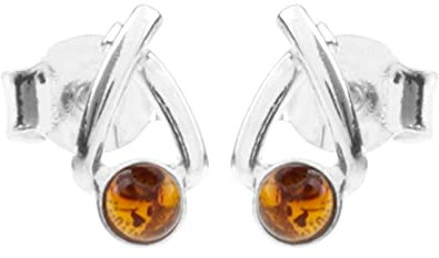 Ohrstecker - Naja - Silber 925/000 - Bernstein