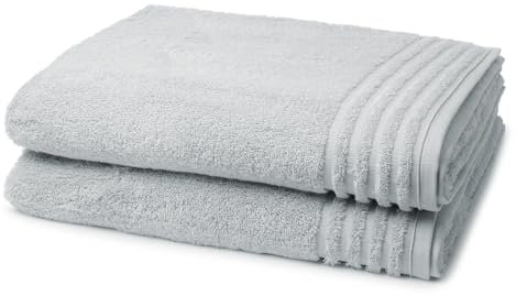 Vossen - Vienna Style Supersoft - 2 X Duschtuch - Im Set - Baumwolle - extrem flauschig (67 X 140cm Light Grey)