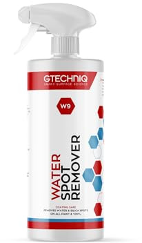Gtechniq W9 Water Spot Remover for Cars, 1L | Advanced Solution Easily Removes Stubborn Water and Silica Spots from Bodywork, Suitable for Glass, All Paint Types and Vinyl