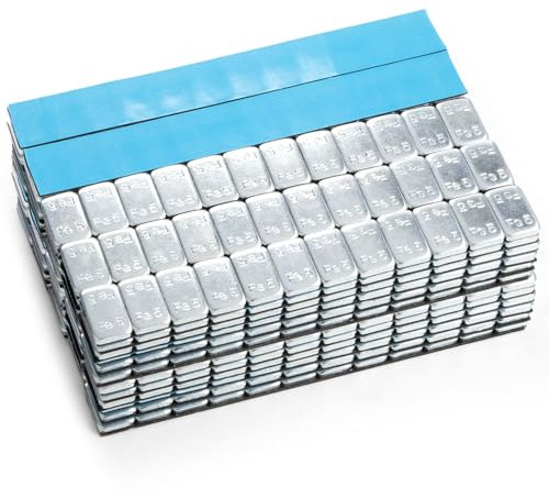 50 GAsuppply Pesi per Ruote | Pesi Equilibratura | 50 Barre Autoadesive 12 * 5g | Zincate e Rivestite in Plastica