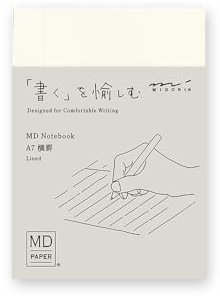 DESIGNPHIL Midori 15345006 Notizbuch, MD-Notizbuch, A7, horizontal liniert