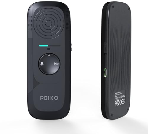 Peiko AI Language Translator Device - 136 Languages & Accents Two-Way Real Time Voice Translator, Portable Instant Translation for Travel & Business, 11 Offline Languages, 98% Accuracy