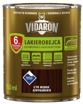 Wood Stain and Protective Treatment, 0.75L, 9 Colours Available Protective and Decorative Durable Wood Protection, (L10 African Wenge)
