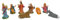 arkamii set 8 personaggi presepe dipinto a mano prodotto italia (Personaggi, 5 cm)