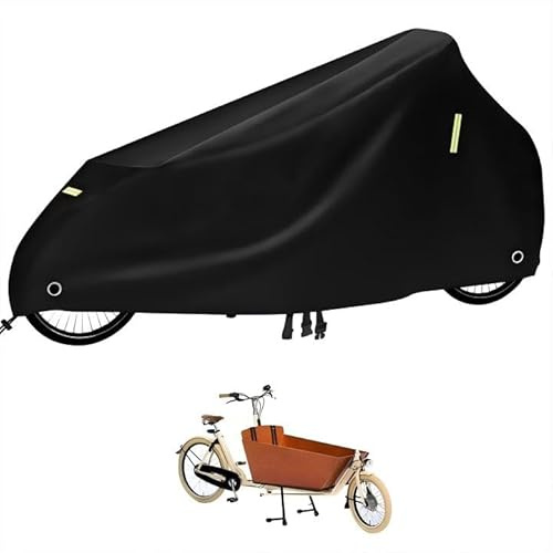 Rouzin Copertura per ruota del carico – Impermeabile 210D Oxford – Copertura per bicicletta da carico 285 x 65 x 115 cm, copertura per rimorchio per bicicletta da carico e doppia corsia