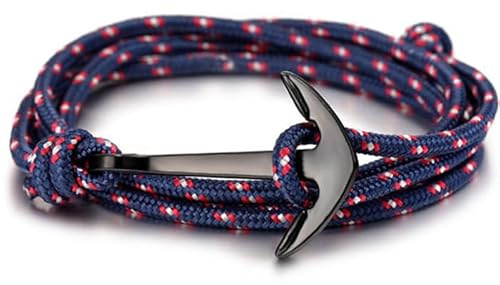 ankare armband polyester sladd, One Size, Legering/polyester