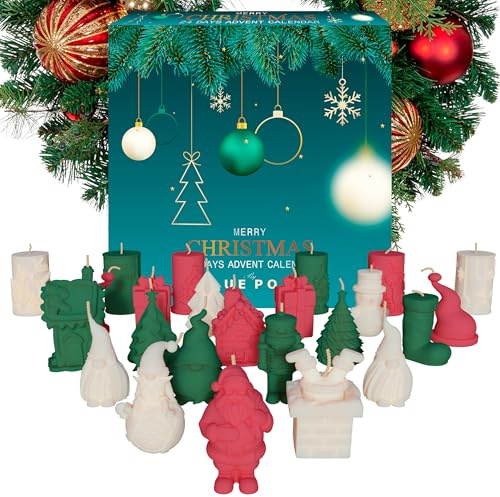 VALUE POINT Christmas Advent Calendar 2025 Women, Scented Candles, 24 Days Holiday Countdown, Character-Shaped Scented Tea Lights Candles, Festive Aroma, 24 Days of Surprise, Gift for Women