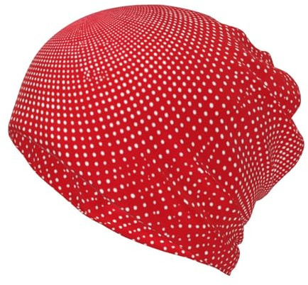 Pure Background Color dots One Size Multifunctional Lightweight Beanies Hats Snug Fitting, Running Skull Cap Helmet Liner Sleep Caps Black
