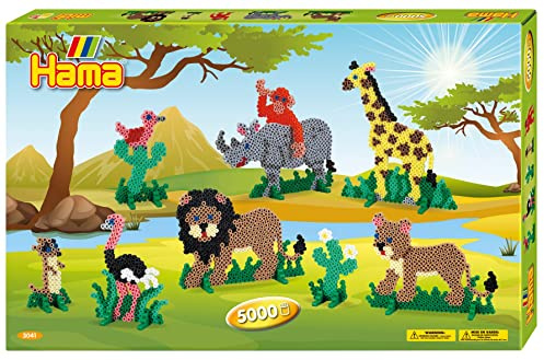 Hama - Boite Géante Safari - Perles à Repasser Taille Midi - Loisirs créatifs 10.3041, Mixte