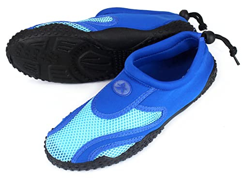 Zapatos de Agua, Zapatillas para Buceo Snorkel Surf Piscina Playa Vela Mar Río Aqua Cycling Deportes Acuáticos, Calzado de Natación Escarpines para Hombre Mujer Unisex (Turquesa, Numeric_43)