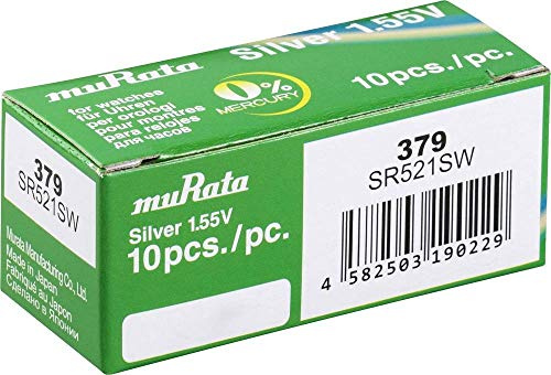 Murata SR521SW-PBWW Pile Bouton 379 oxyde dargent 16 mAh 1.55 V 10 pc(s)
