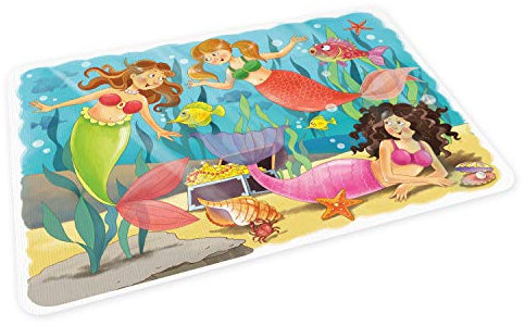 stabiles Vinyl Tischset Meerjungfrau Kinder Platzset Platzdeckchen - BPA frei - abwaschbar reißfest farbecht - Kita Kindergarten Wimmelbild Unterwasser Meer