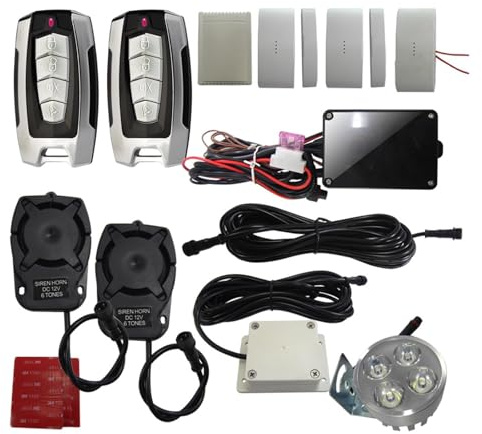Car Alarm System Truck Systems With Remote Start 12V-24V Dual Induction Spotlights Anti-stealing Oil Kit 8171 Easy Installation and Wide Compatibility